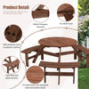 Cozy Circular Picnic Table for Six - Perfect for Your Outdoor Space!