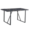 Chic Black Rectangular Dining Table for Gatherings