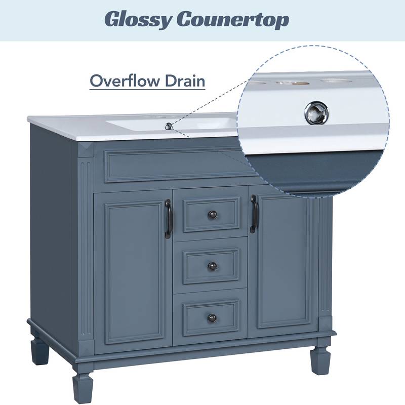 Chic Modern Vanity with Soft-Close Storage