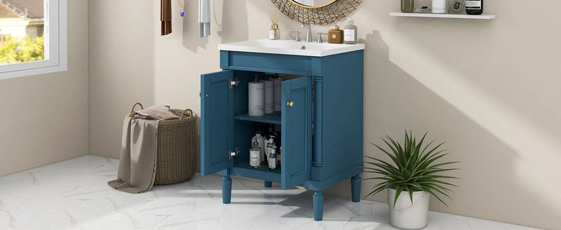Chic Double-Tier Bathroom Vanity with Sink
