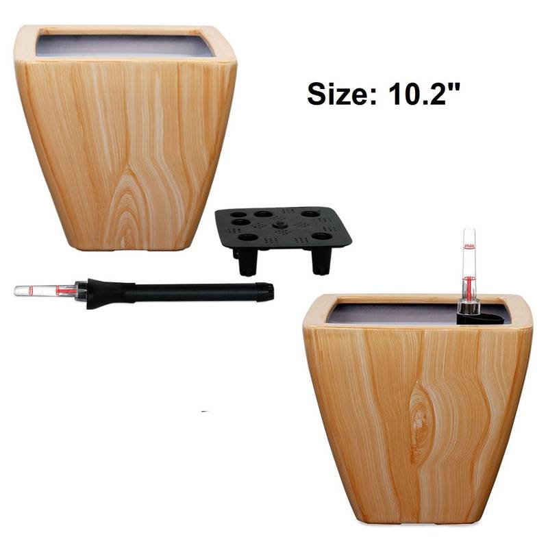 Self-Watering Wood Planter Duo
