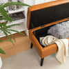 Stylish Leather Storage Bench