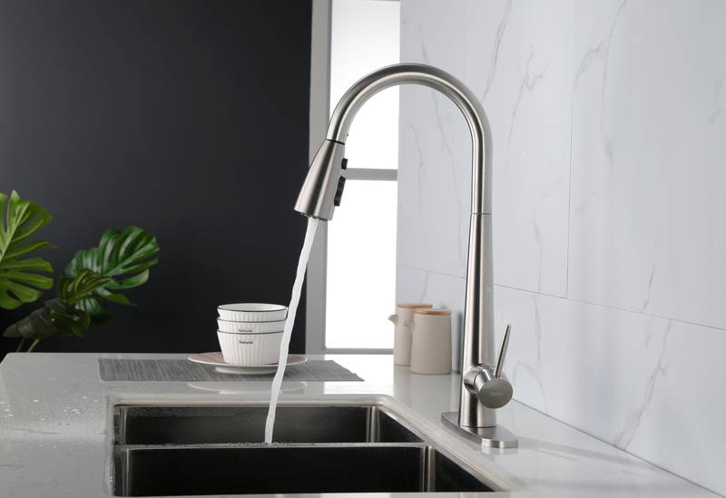 Sleek Pull-Down Kitchen Faucet