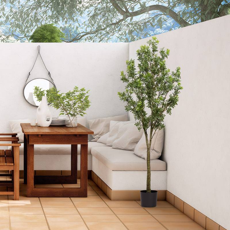 Lush Curved Greenery Garden Door Decor