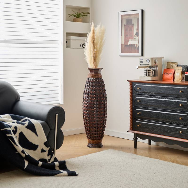 Elegant Bamboo Floor Vase for Stylish Flower Displays