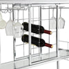 Chic Home Bar Trolley with Glass Holder and Wine Rack