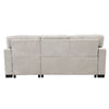 Chic Light Gray Chaise Lounge with Hidden Storage and USB Charger
