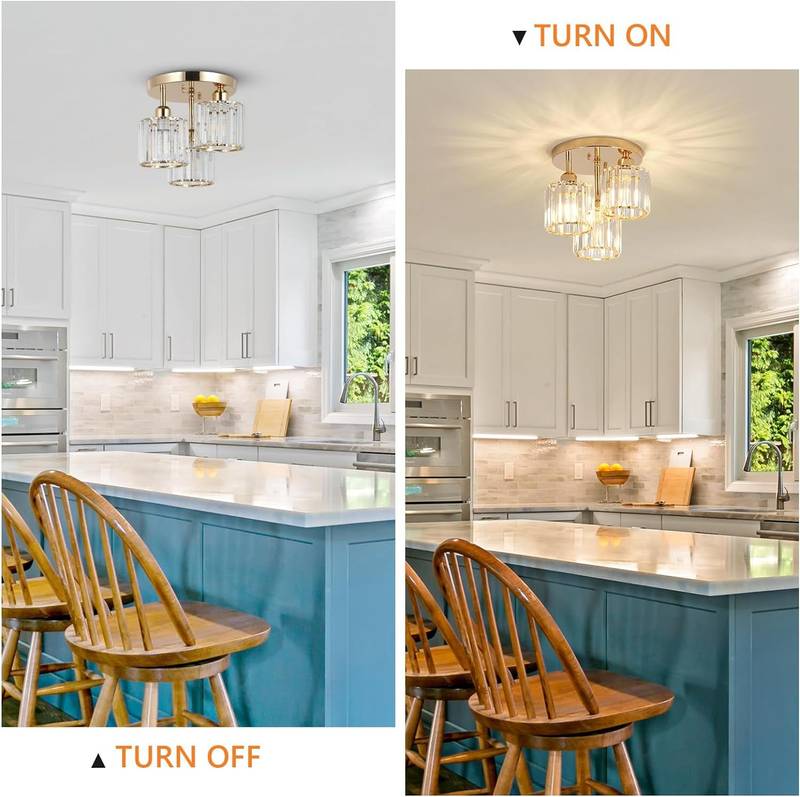 Radiant Crystal Glow Ceiling Light