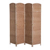 Natural Wicker Room Divider - Stylish Privacy Screen