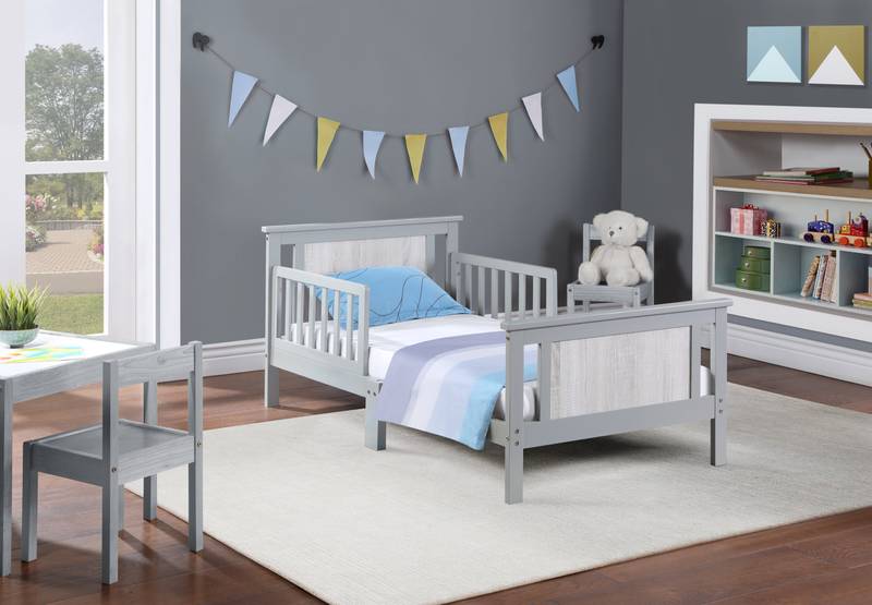 Cozy Flip Toddler Bed - Gray