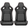 Dynamic Racing Seat Duo with Red Stitching