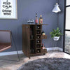 Chic Dark Walnut Bar Cart