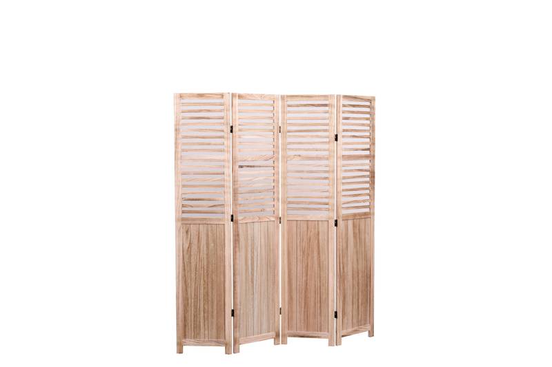 Natural Wood Folding Room Divider