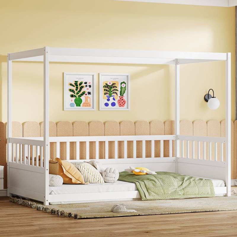 Dreamy Canopy Twin Bed Frame for Kids
