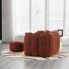 Cozy Foam Bean Bag Lounge Chair with Footstool