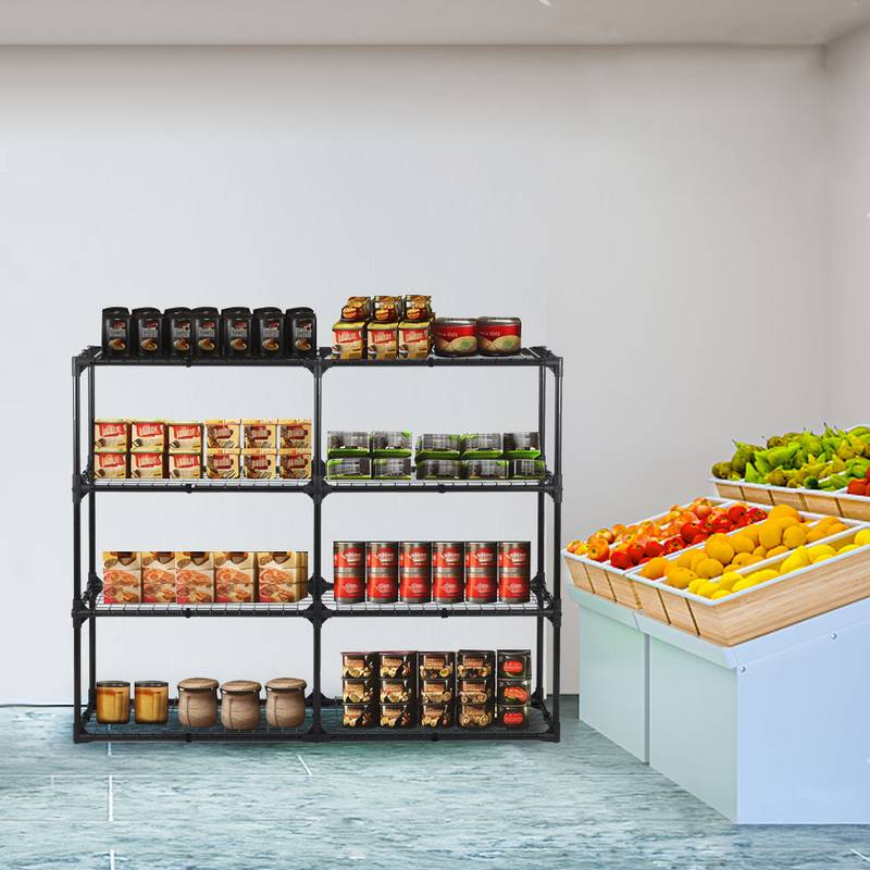 Double the Space: 4-Shelf Wire Rack Set