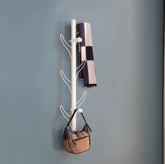 Stylish White Wall-Mount Coat Rack
