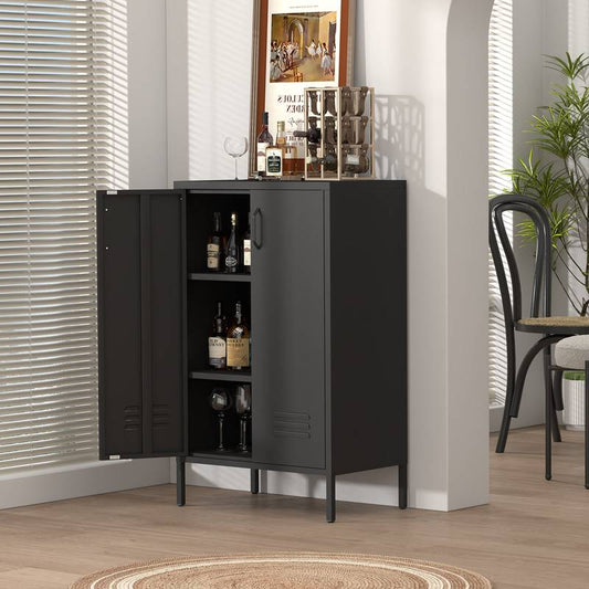 Versatile Storage Cabinet with Movable Shelves