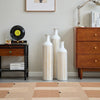 Chic White Metal Vase Set for Stunning Home Decor