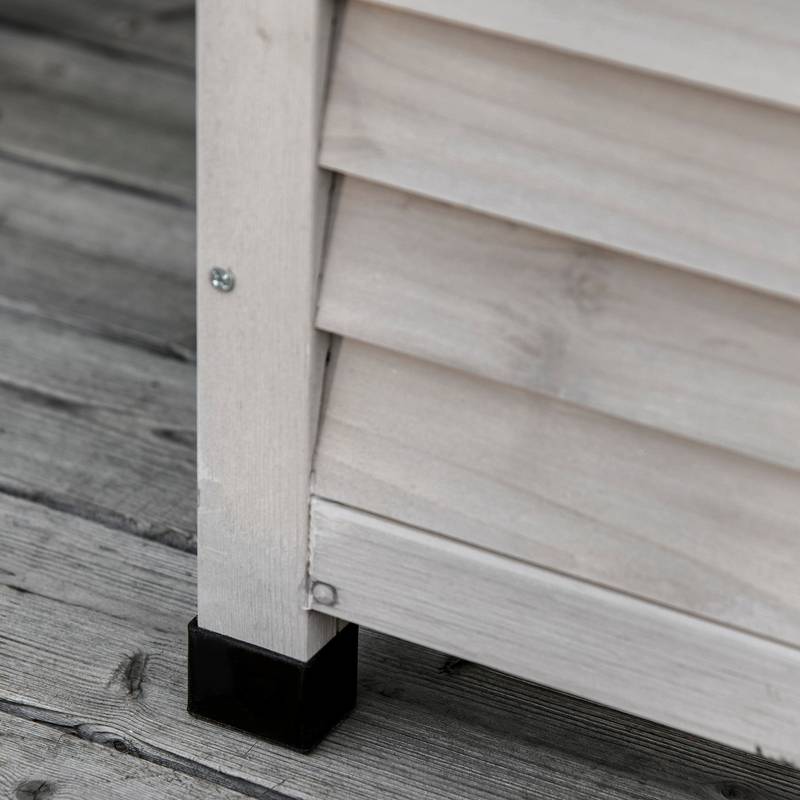 Outsunny Stylish Wooden Deck Box with Weatherproof Finish