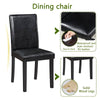 Chic Black Wooden Dining Set with Plush Chairs