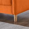 Chic Velvet Loveseat - Perfect for Small Spaces, Cozy & Stylish in Orange