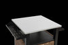 Chic Wicker Rolling Bar Cart with Stainless Steel Top
