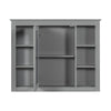 Sleek Wall-Mounted Mirror Cabinet with Open Shelves