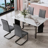 Chic Marble-Look Dining Table