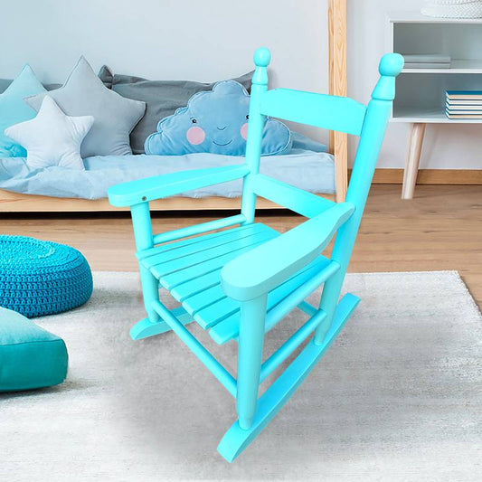 Cozy Blue Rocking Chair for Kids - Indoor/Outdoor Fun!