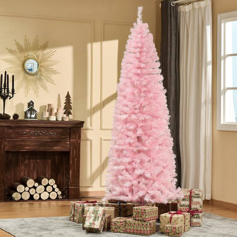 Pink Slim Douglas Fir Christmas Tree