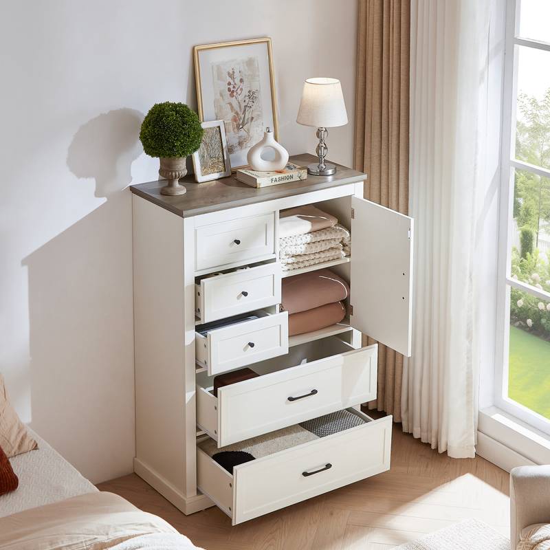 Rustic Farmhouse Tall Dresser