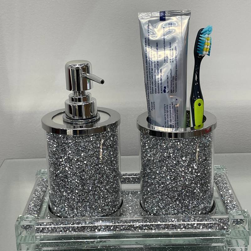 Stylish Soap & Toothbrush Set with Tray