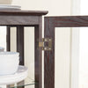 Radiant Cherry Display Cabinet with Adjustable Shelves