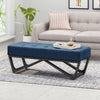 Cozy Navy Ottoman