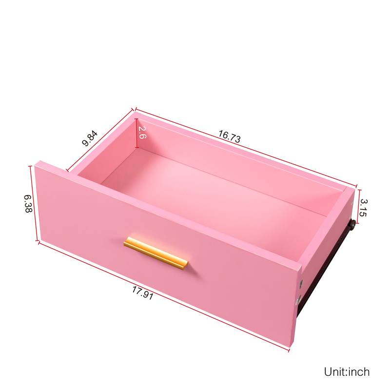 Chic Pink Hair Station with Stylish Storage