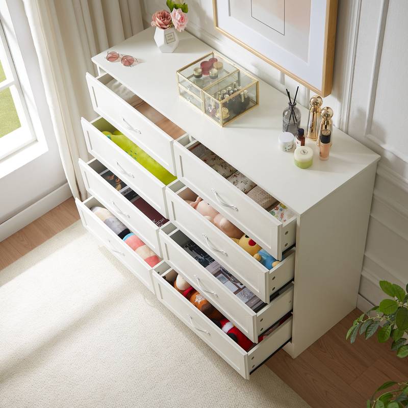 Chic White 3-Drawer Dress Up Chest