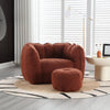 Cozy Foam Bean Bag Lounge Chair with Footstool