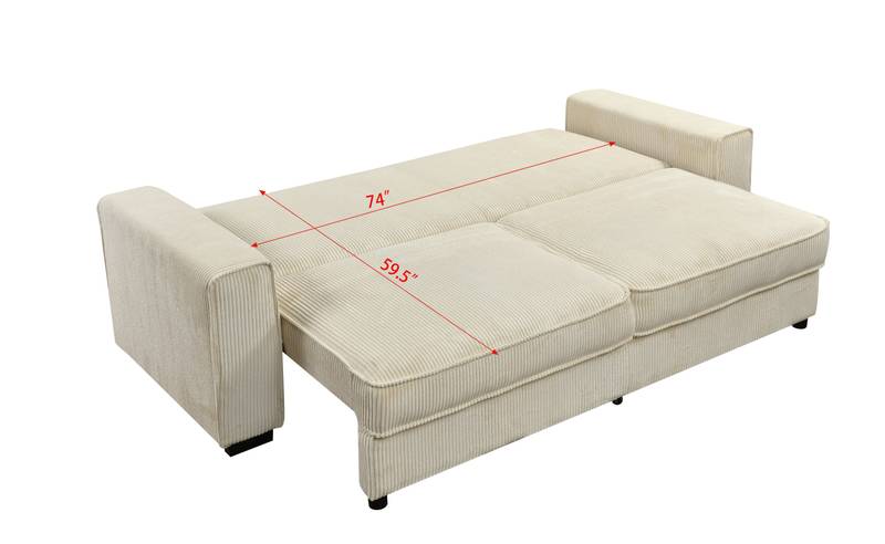 Cozy Modern Sofa Bed with Hidden Storage
