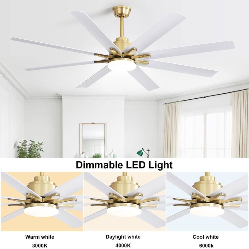 Stylish Ceiling Fan with LED Light and Remote Control