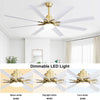 Stylish Ceiling Fan with LED Light and Remote Control