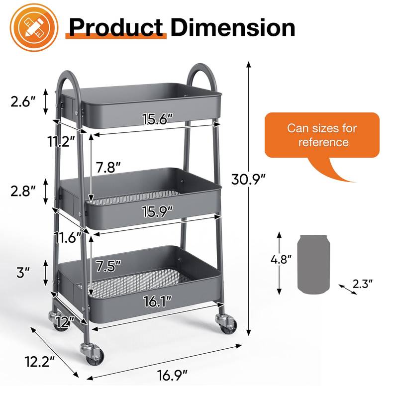 Storage On Wheels: Versatile Rolling Cart for Any Space