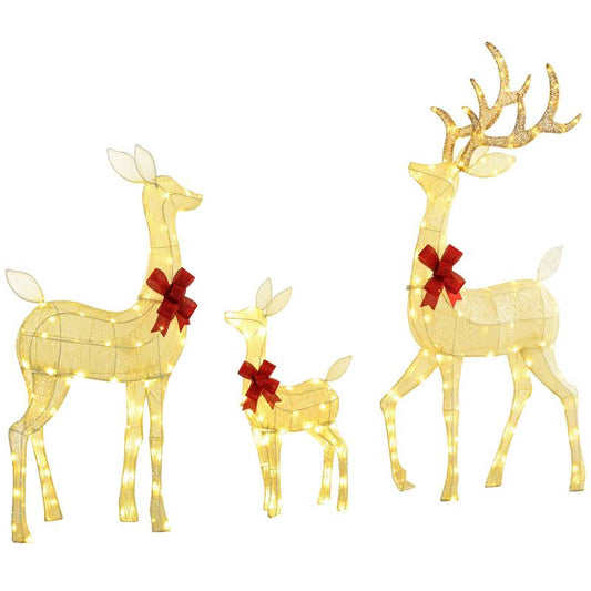 Shimmering Christmas Reindeer Family Set