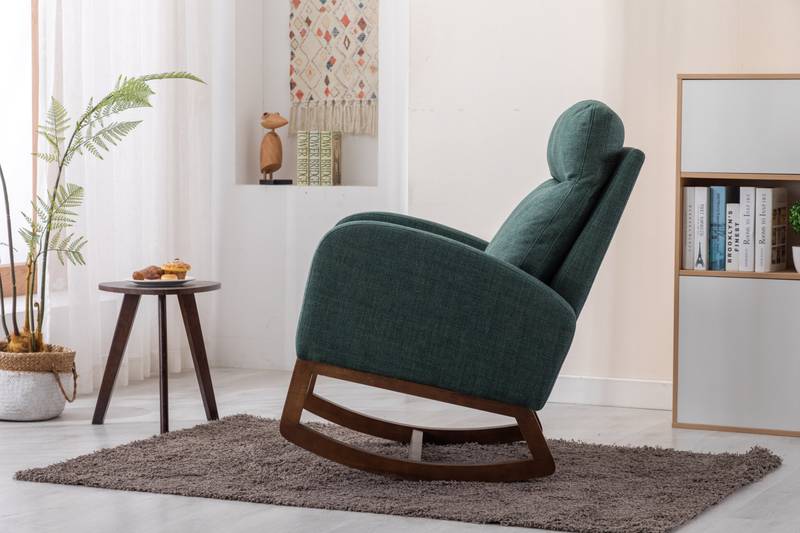 Stylish Emerald Rocking Glider Chair