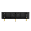 Sleek Black TV Stand with Modern Style and Ample Storage