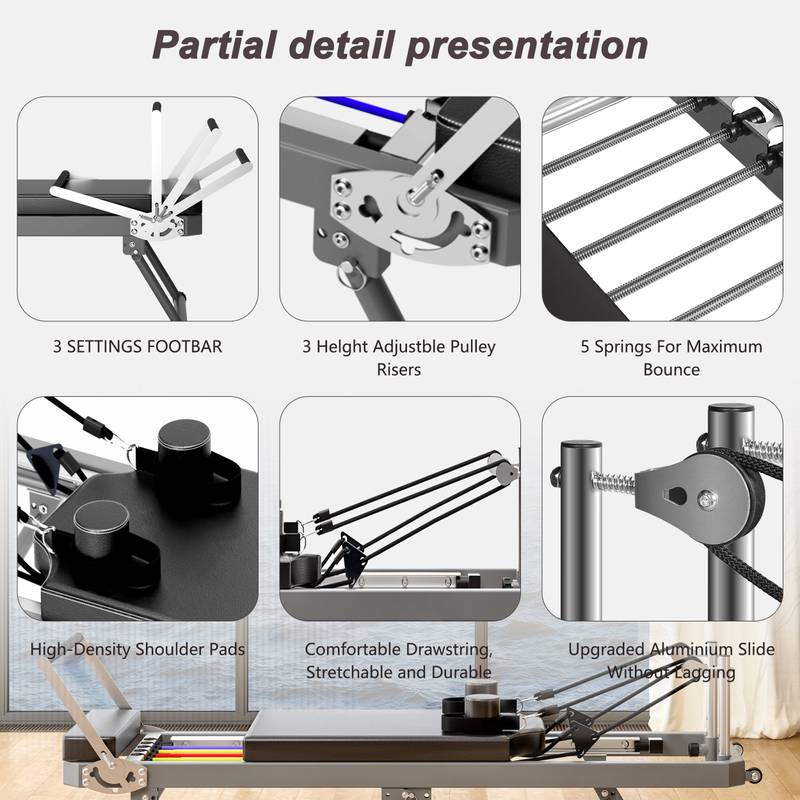 Ultimate Pilates Reformer - Versatile Home Gym Gear for Strength, Posture, and Relaxation
