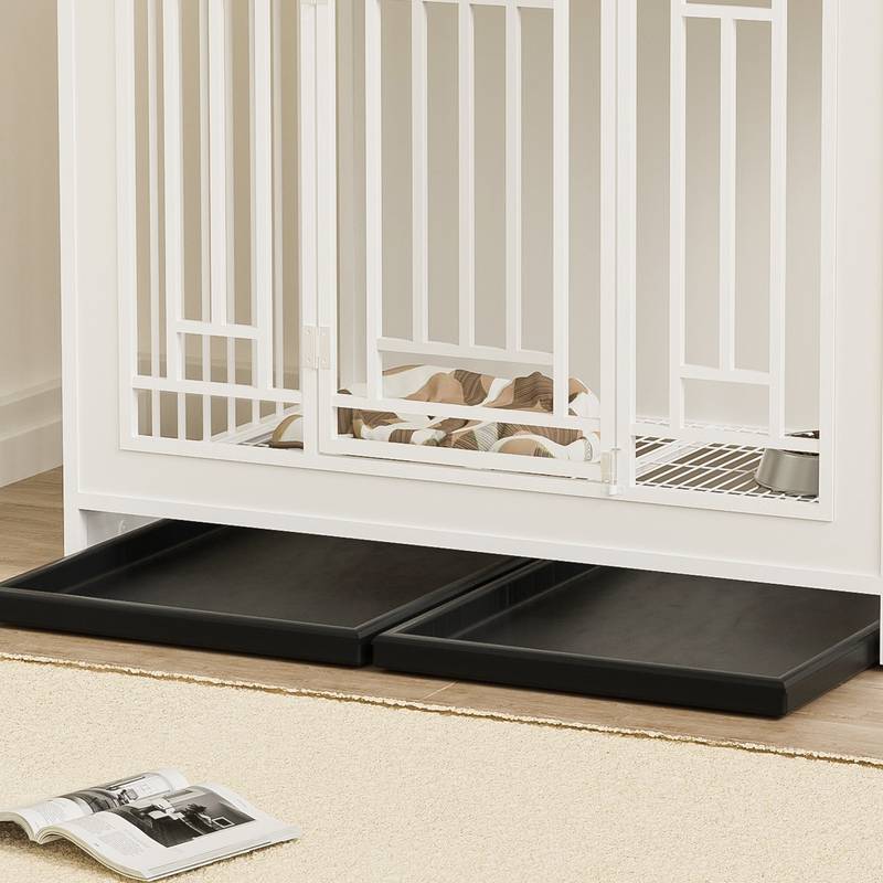 Stylish Wooden Dog Crate with Storage for Large Dogs
