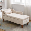 Cozy Velvet Chaise with Storage and Pillow