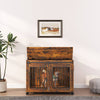 Rustic Double Puppy Sliding Dog Crate