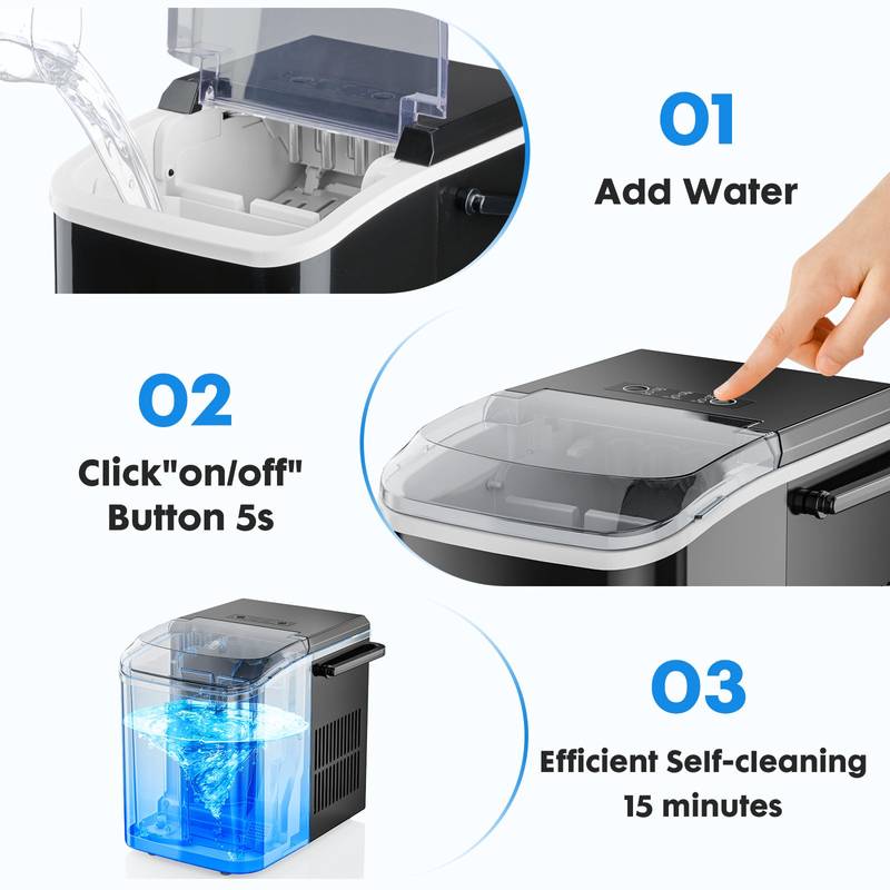 ChillPro Mini Ice Maker - Portable and Stylish!